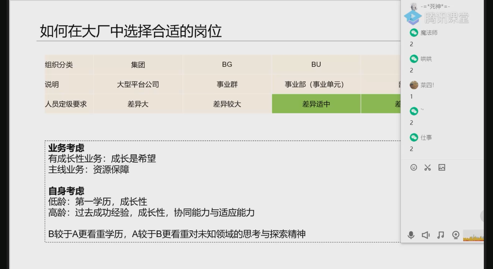 岗位选择建议