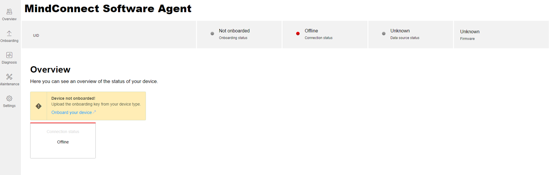 MindConnect Software Agent 管理界面(来源 documentation.mindsphere.io 官方截图)