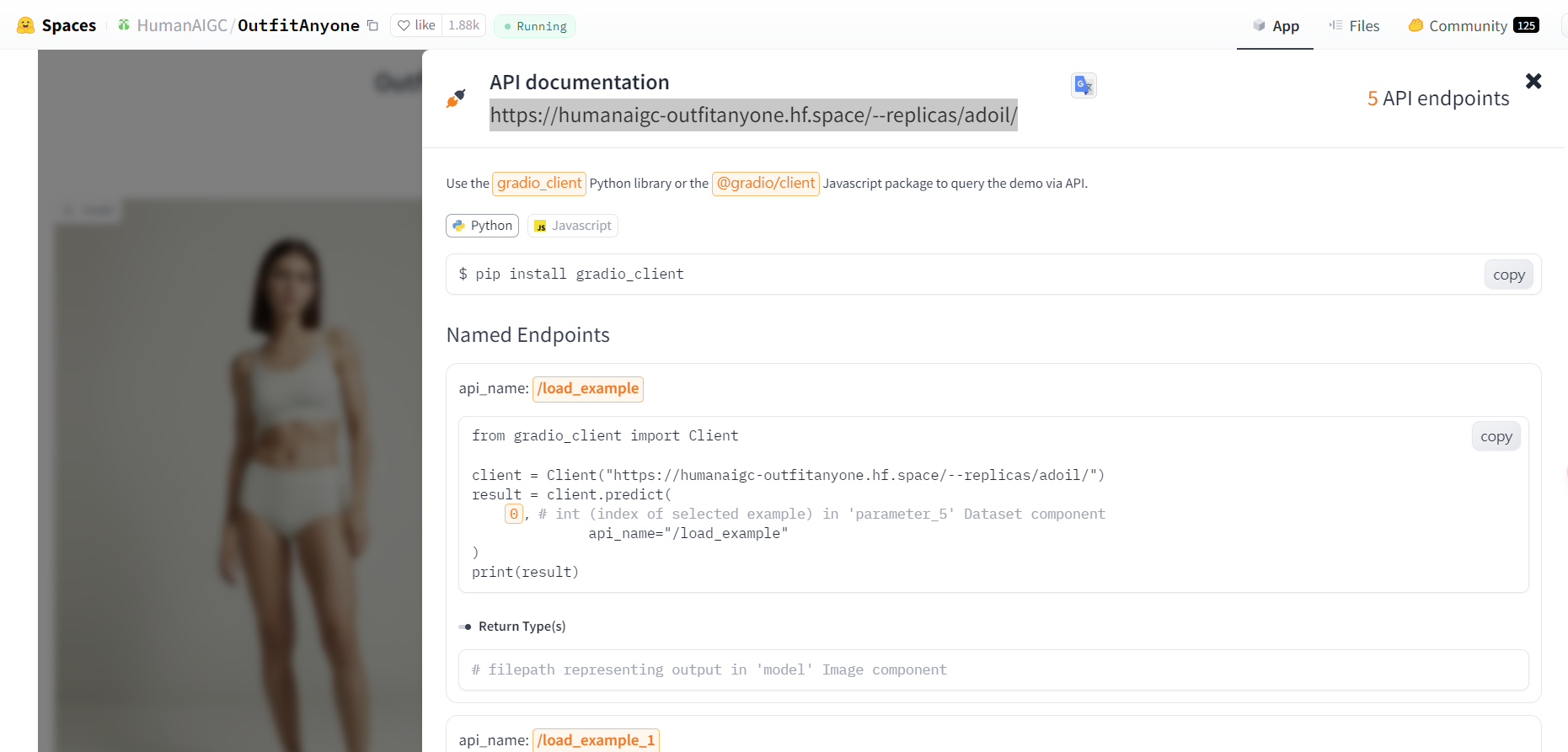 HF Space API